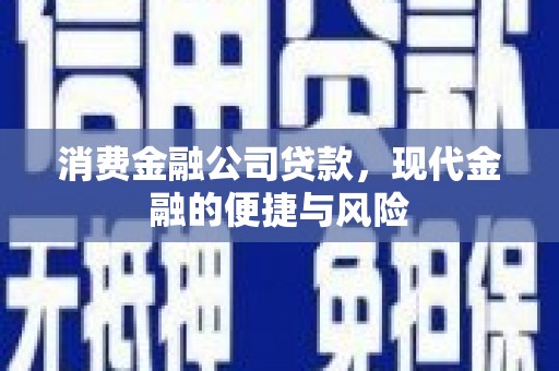 北塔消费金融公司贷款，现代金融的便捷与风险